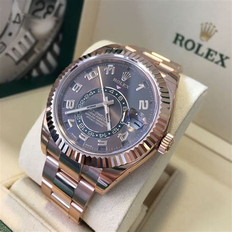 rolex sky dweller rose gold white face|rolex sky dweller price uk.